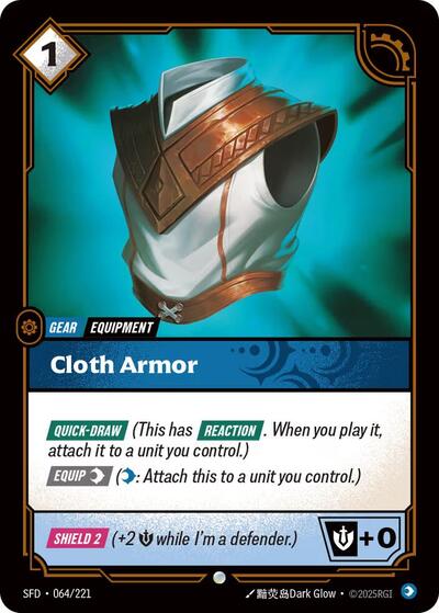 Riftbound Spiritforged - 064/221 Cloth Armor Common