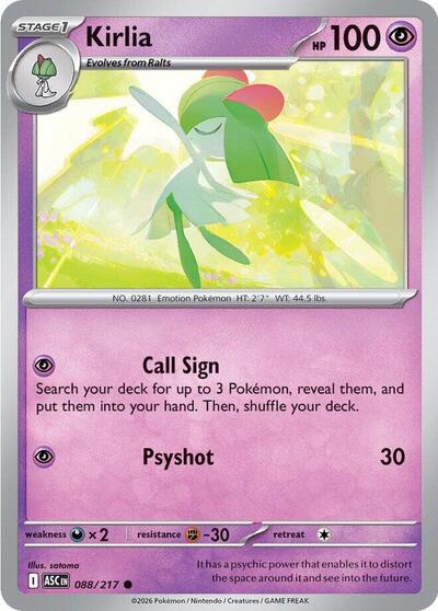 Mega Evolution Ascended Heroes - 088/217 Kirlia Common