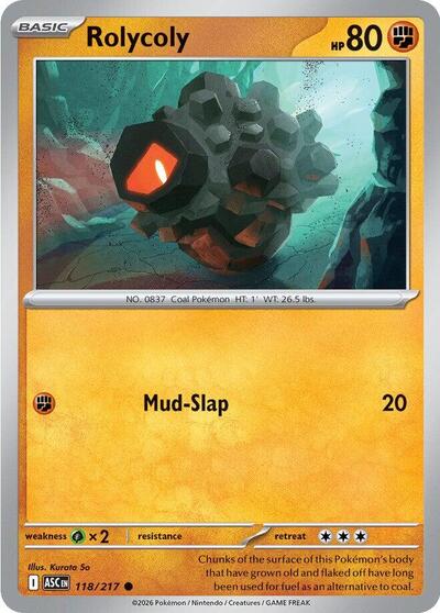 Mega Evolution Ascended Heroes - 118/217 Rolycoly Common