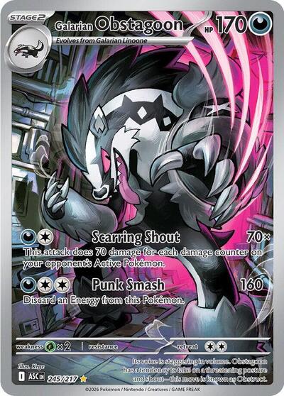 ME: Ascended Heroes - 245/217 Galarian Obstagoon Illustration Rare