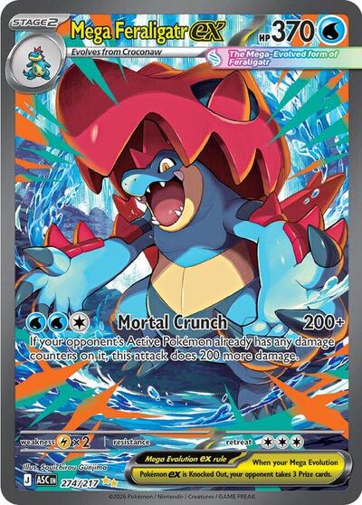 ME: Ascended Heroes - 274/217 Mega Feraligatr ex Special Illustration Rare