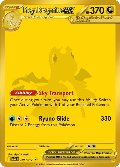 Mega Evolution Ascended Heroes - 295/217 Mega Dragonite ex Mega Hyper Rare