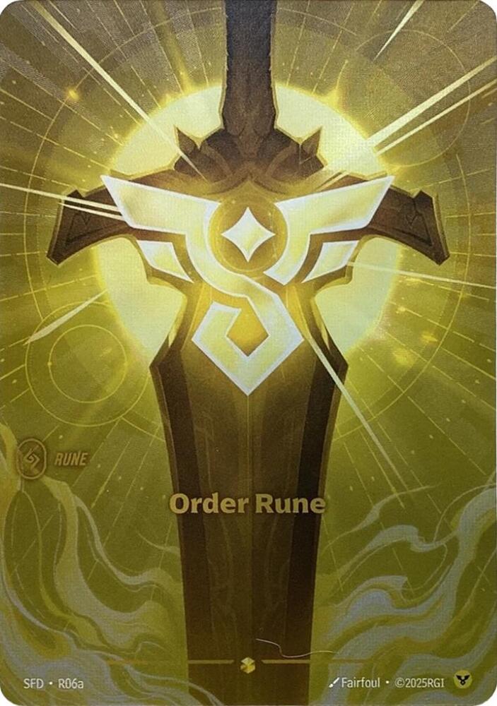Riftbound Spiritforged - R06a Order Rune (Alternate Art) Showcase