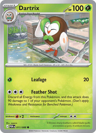 Mega Evolution Perfect Order - 011/088 Dartrix Common