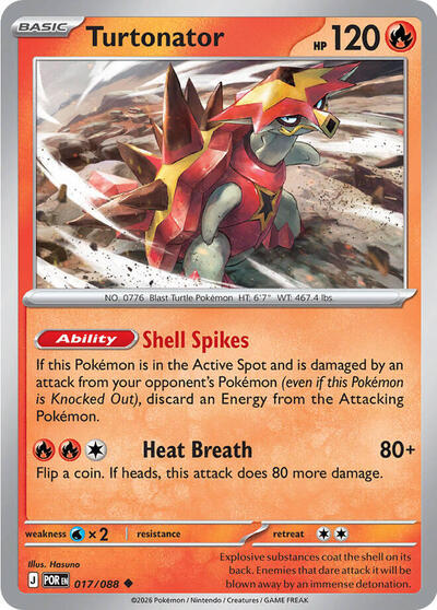 Mega Evolution Perfect Order - 017/088 Turtonator Uncommon