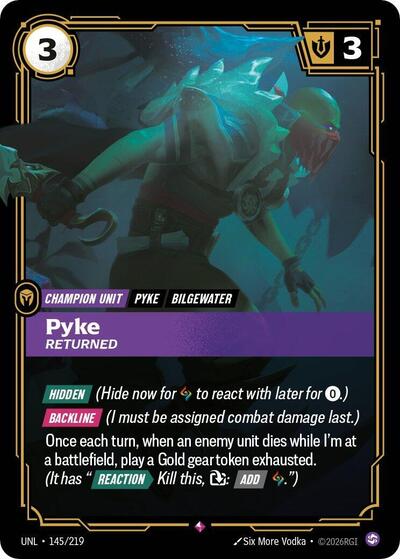 Riftbound- Unleashed - Pyke - Returned 145/219 Rare