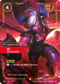 Riftbound- Unleashed - Vi - Hotheaded (Alternate Art) 030a/219 Showcase