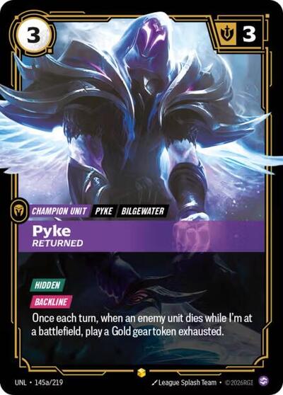 Riftbound- Unleashed - Pyke - Returned (Alternate Art) 145a/219 Showcase