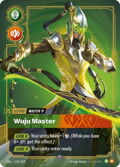 Riftbound- Unleashed - Master Yi - Wuju Master 191/219 Rare