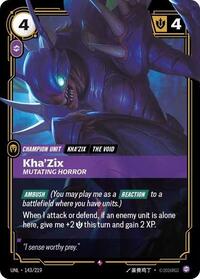 Riftbound- Unleashed - Kha'Zix - Mutating Horror 143/219 Rare