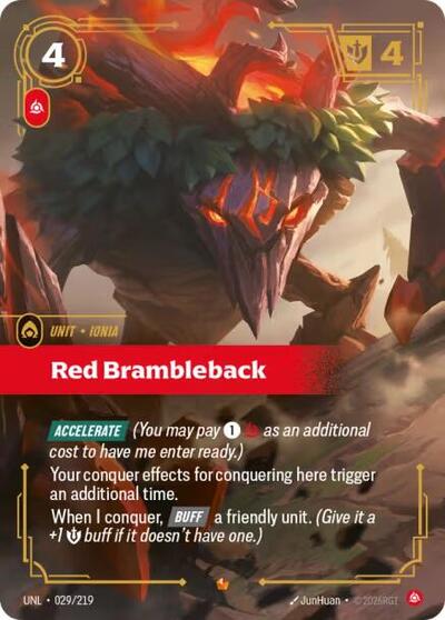 Riftbound- Unleashed - Red Brambleback 029/219 Epic
