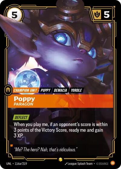 Riftbound- Unleashed - Poppy - Paragon (Alternate Art) 116a/219 Showcase