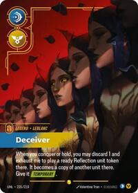 Riftbound- Unleashed - LeBlanc - Deceiver (Overnumbered) 235/219 Showcase