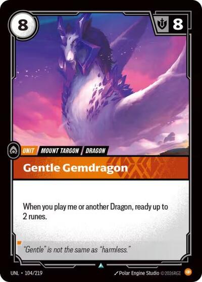 Riftbound - Unleashed - Gentle Gemdragon 104/219 Uncommon