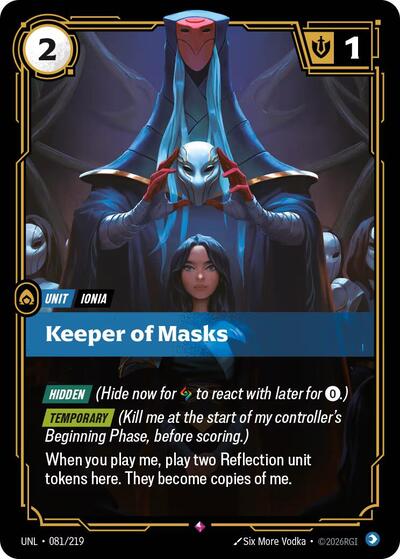 Riftbound- Unleashed - Keeper of Masks 081/219 Rare