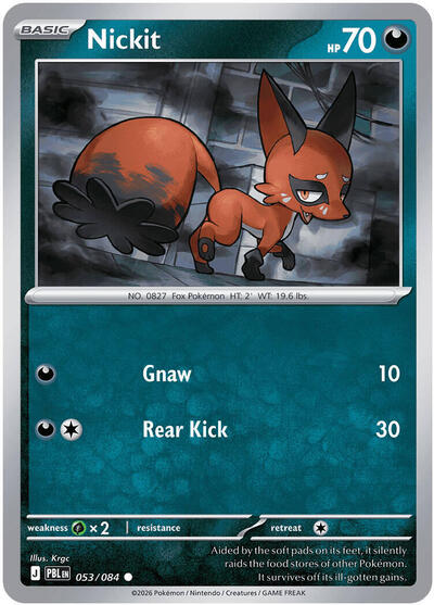 Mega Evolution Pitch Black - 053/084 Nickit Common