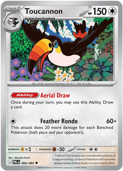 Mega Evolution Pitch Black - 068/084 Toucannon Uncommon