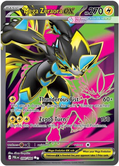 Mega Evolution Pitch Black - 098/084 Mega Zeraora ex Ultra Rare