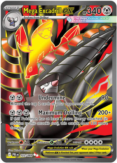 Mega Evolution Pitch Black - 103/084 Mega Excadrill ex Ultra Rare