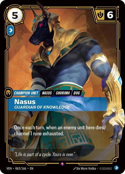 Vendetta - 063/166 Nasus Rare