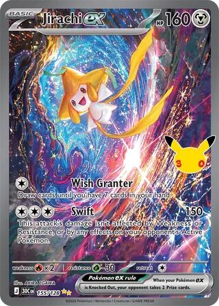 30th Celebration - 155/128 Jirachi ex Special Illustration Rare