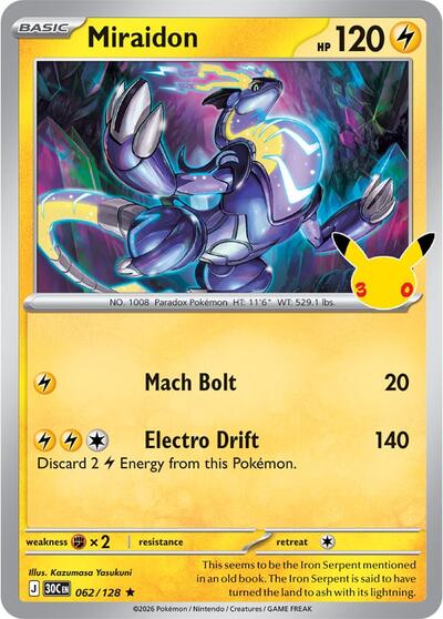 30th Celebration - 062/128 Miraidon Rare