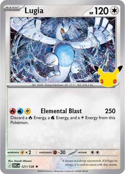 30th Celebration - 121/128 Lugia Rare