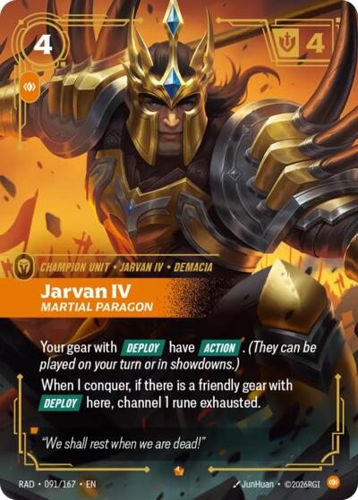 Radiance - 091/167 Jarvan IV, Martial Paragon Epic