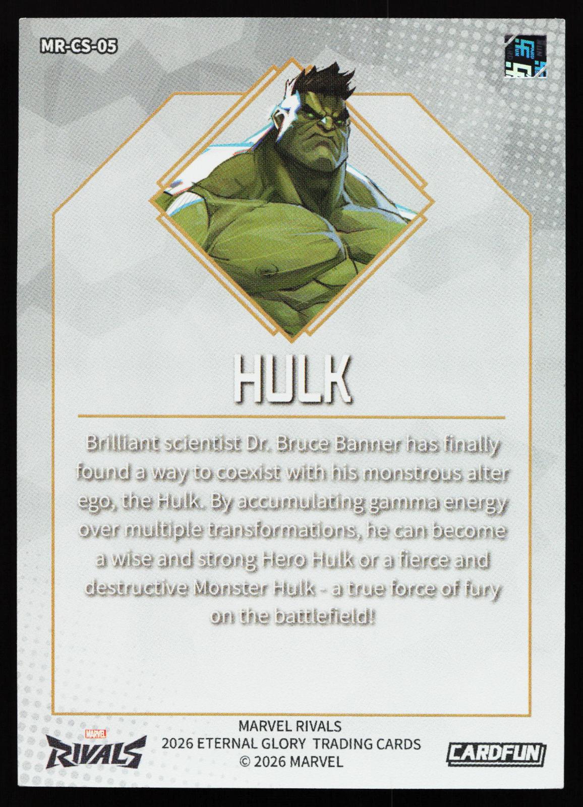 Cardfun Marvel Rivals - MR-CS-05 Hulk back