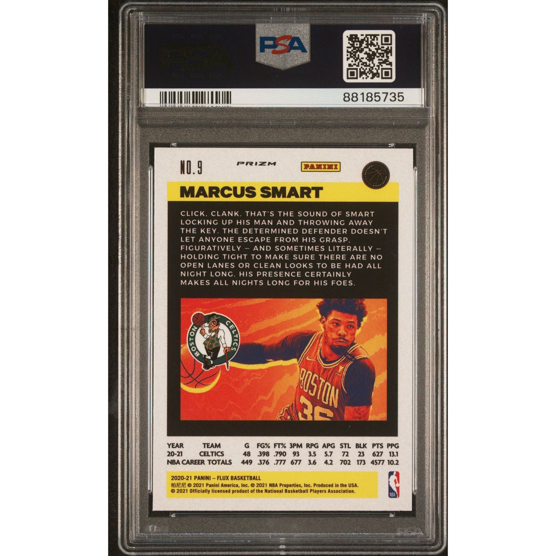 2020 NBA Flux – Marcus Smart (Black Pulsar) – PSA 10 (GEM MINT)