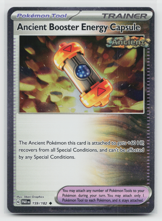 Scarlet & Violet Paradox Rift - 159/182 Ancient Booster Energy Capsule Uncommon (Cosmos Holofoil Promo)