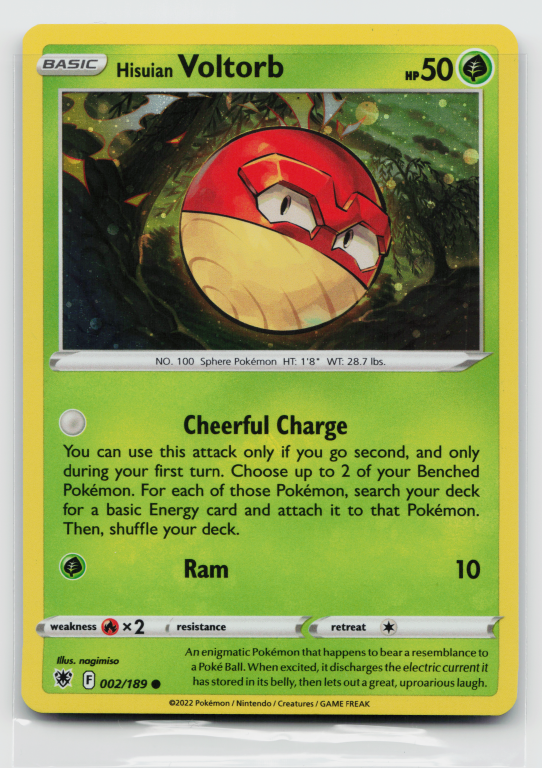 Sword & Shield Astral Radiance - 002/189 Hisuian Voltorb Common (Cosmos Holofoil Promo)