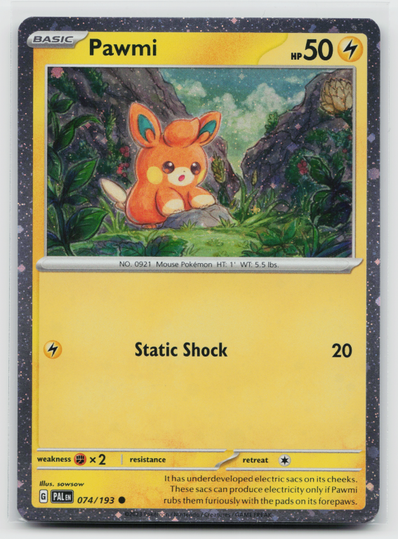 pawmi pokemon card Scarlet & Violet Paldea Evolved