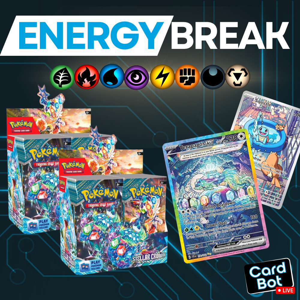LIVE OPENING - Pokmon TCG Energy Break (2x Stellar Crown Booster Boxe LIVE OPENING - Pokmon TCG Energy Break (2x Stellar Crown Booster Boxe