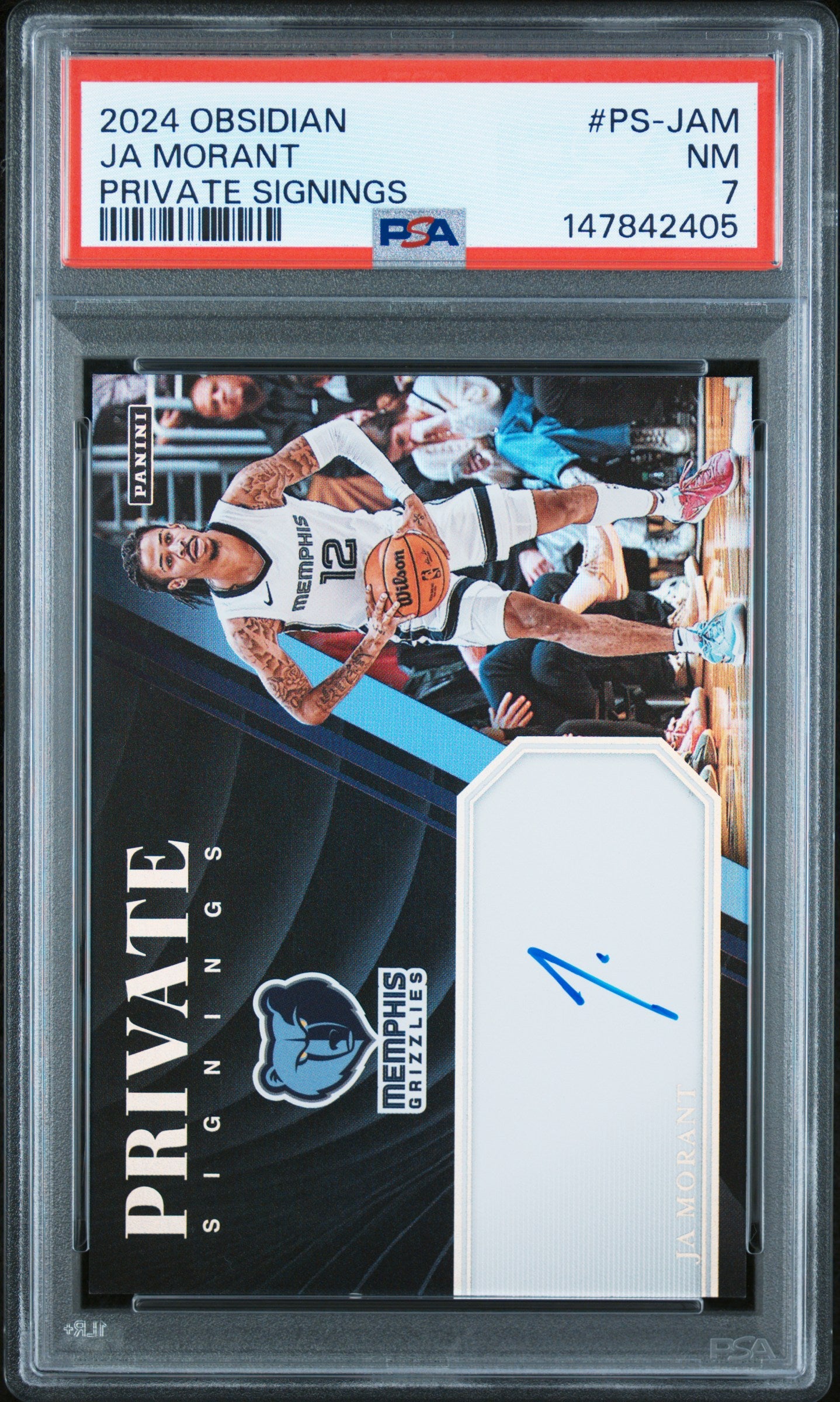 2024 PANINI OBSIDIAN PRIVATE SIGNINGS #PS-JAM JA MORANT