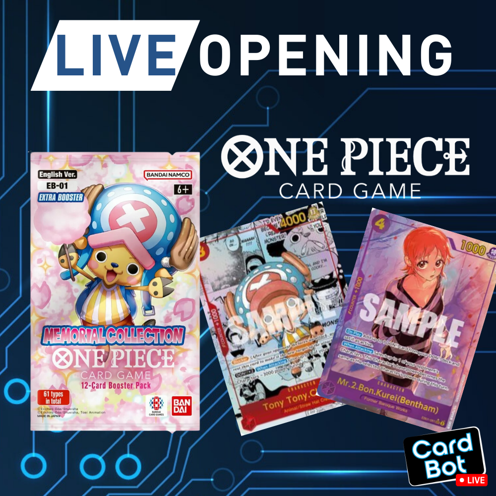 LIVE OPENING - One Piece Card Game EB-01 Booster Pack (English) LIVE OPENING - One Piece Card Game EB-01 Booster Pack (English)
