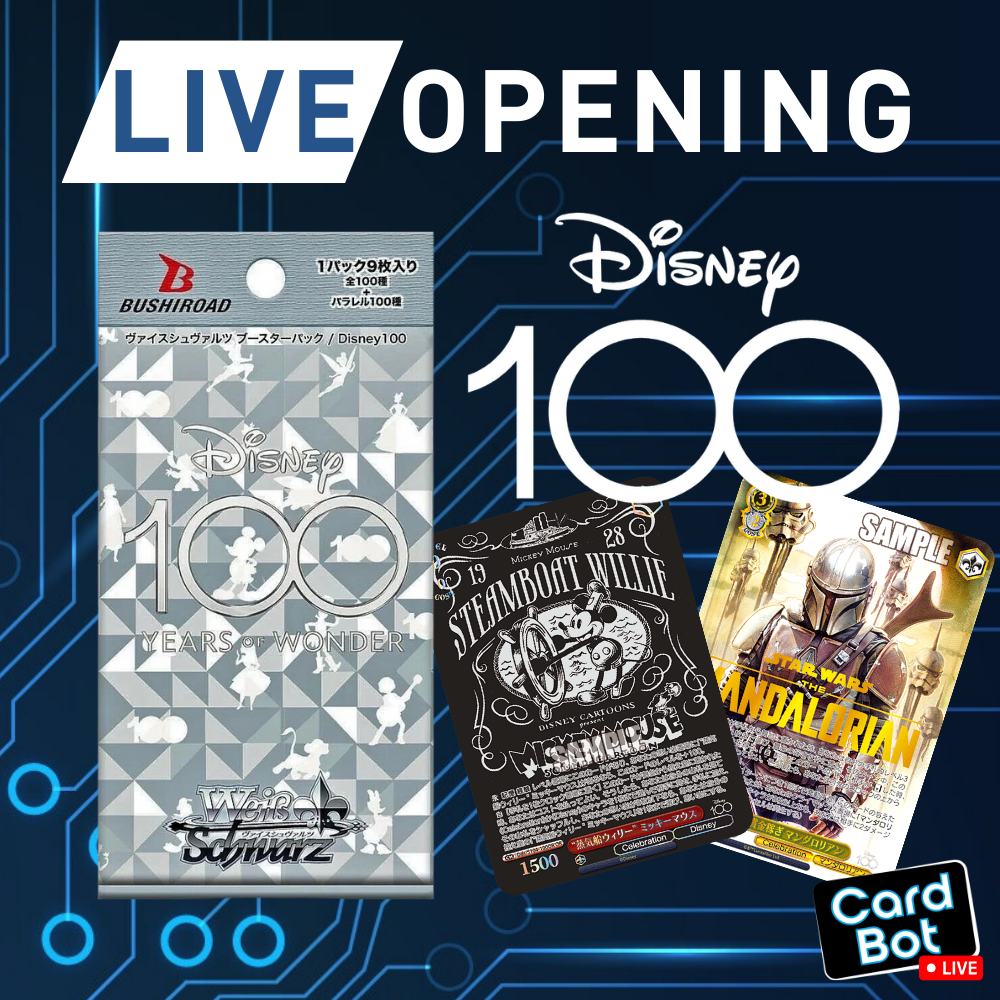 LIVE OPENING - Disney 100 Weiss Schwarz Booster Pack (Japanese) LIVE OPENING - Disney 100 Weiss Schwarz Booster Pack (Japanese)