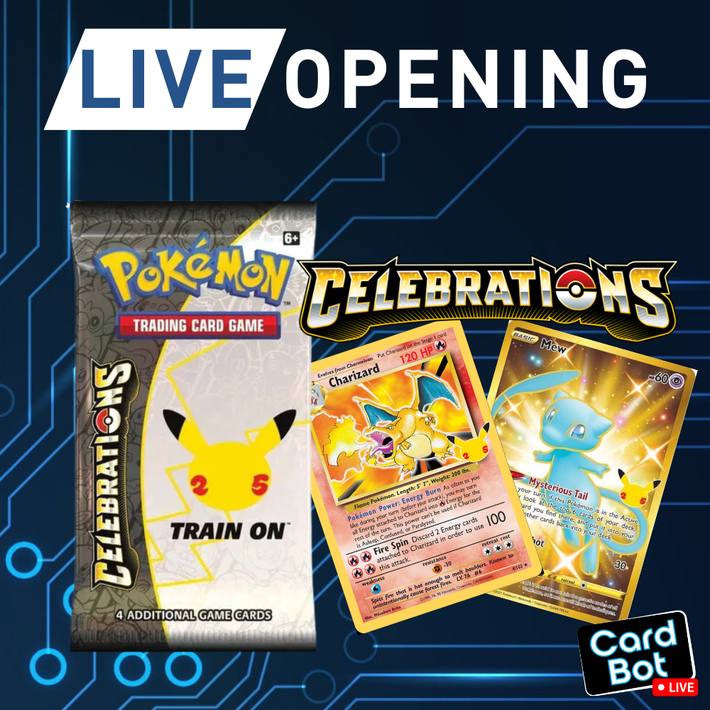 LIVE OPENING - Pokmon TCG Celebrations Booster Pack LIVE OPENING - Pokmon TCG Celebrations Booster Pack