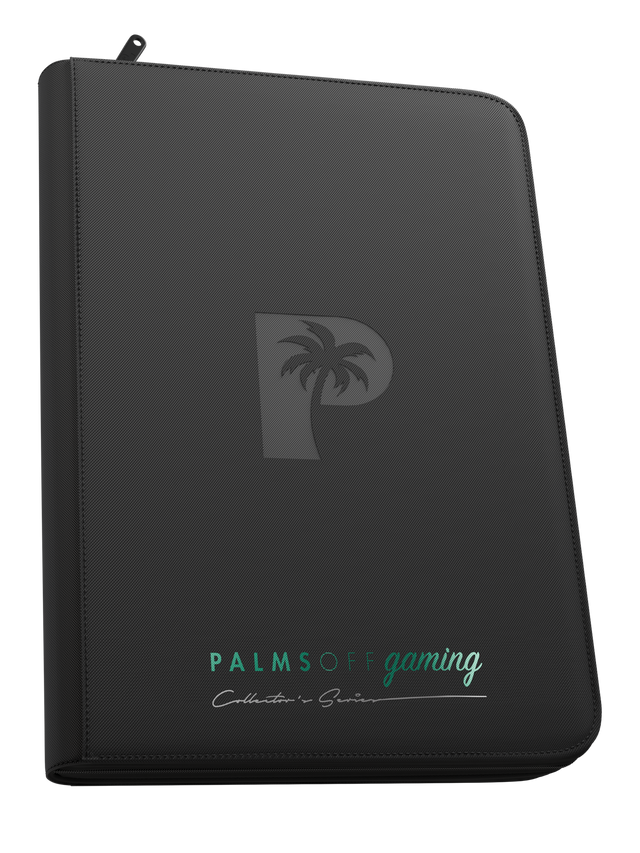 Palms Off Gaming Collector's Series Top Loader Zip Binder 9 Pocket - Black