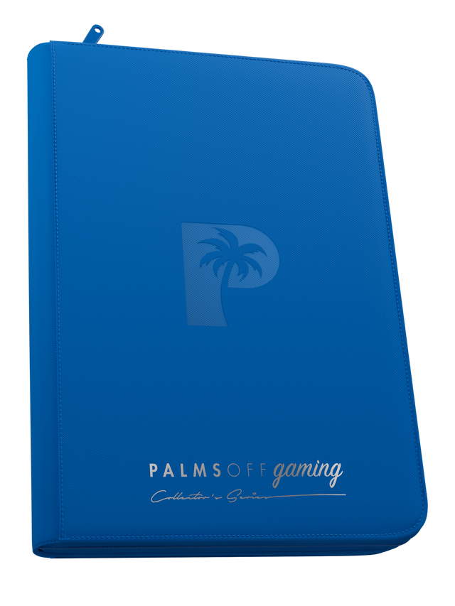 Palms Off Gaming Collector's Series Top Loader Zip Binder 9 Pocket - Blue