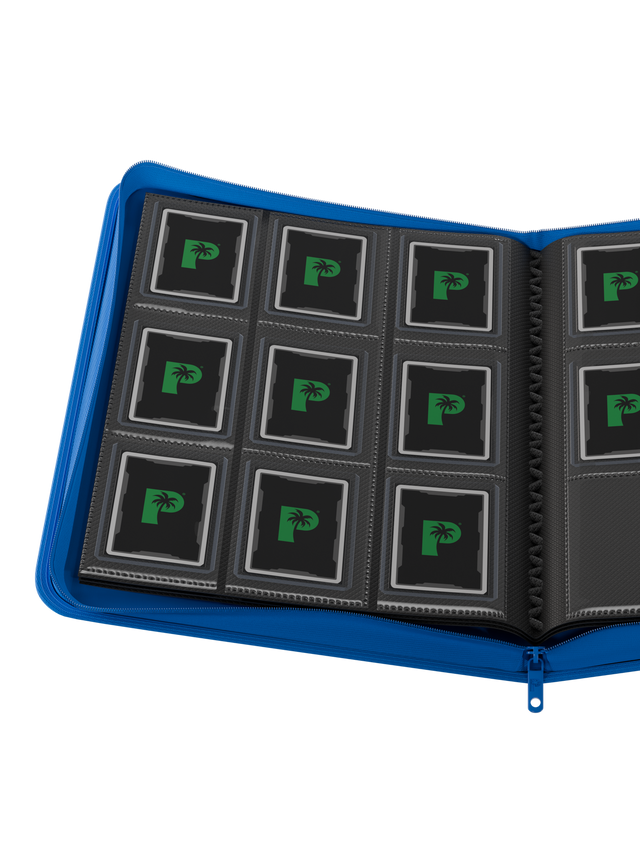 Palms Off Gaming Collector's Series Top Loader Zip Binder 9 Pocket - Blue