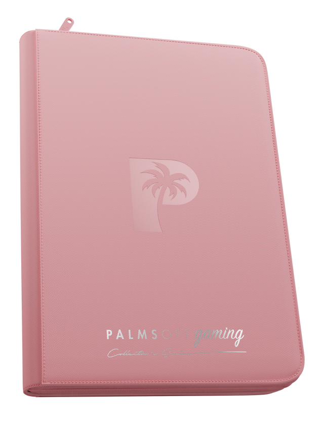 Palms Off Gaming Collector's Series Top Loader Zip Binder 9 Pocket - Pink