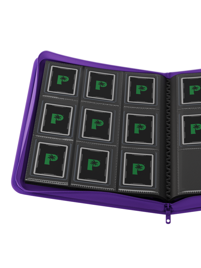 Palms Off Gaming Collector's Series Top Loader Zip Binder 9 Pocket - Purple