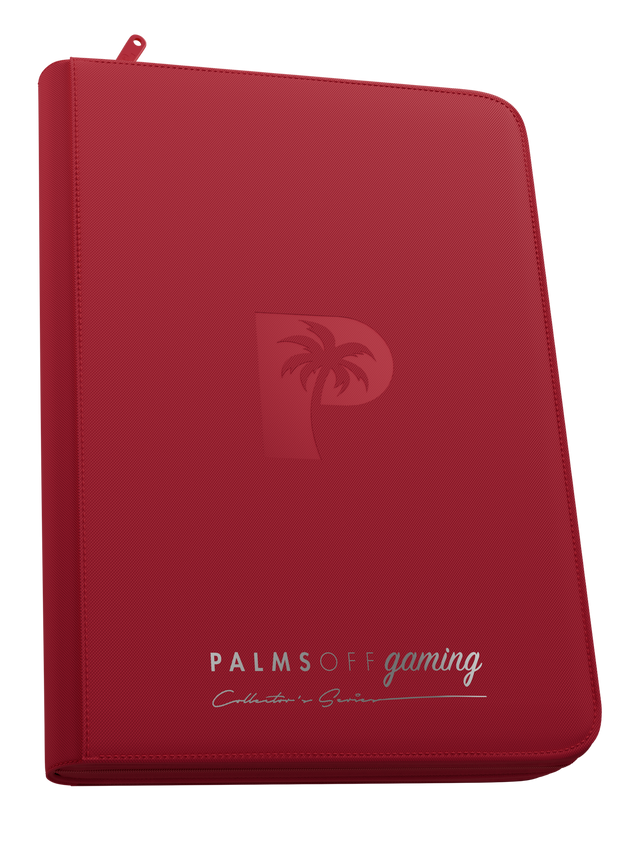 Palms Off Gaming Collector's Series Top Loader Zip Binder 9 Pocket - Red