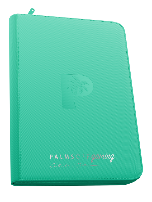 Palms Off Gaming Collector's Series Top Loader Zip Binder 9 Pocket - Turquoise