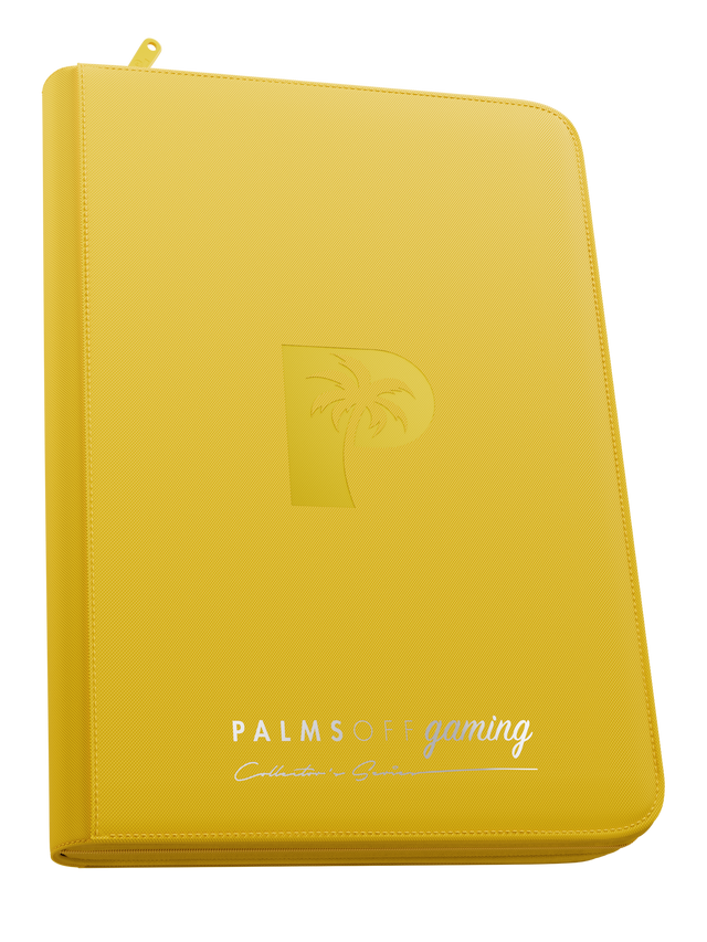 Palms Off Gaming Collector's Series Top Loader Zip Binder 9 Pocket - Yellow