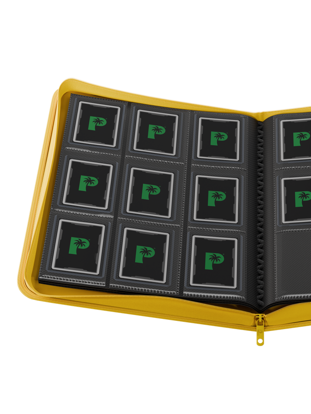 Palms Off Gaming Collector's Series Top Loader Zip Binder 9 Pocket - Yellow
