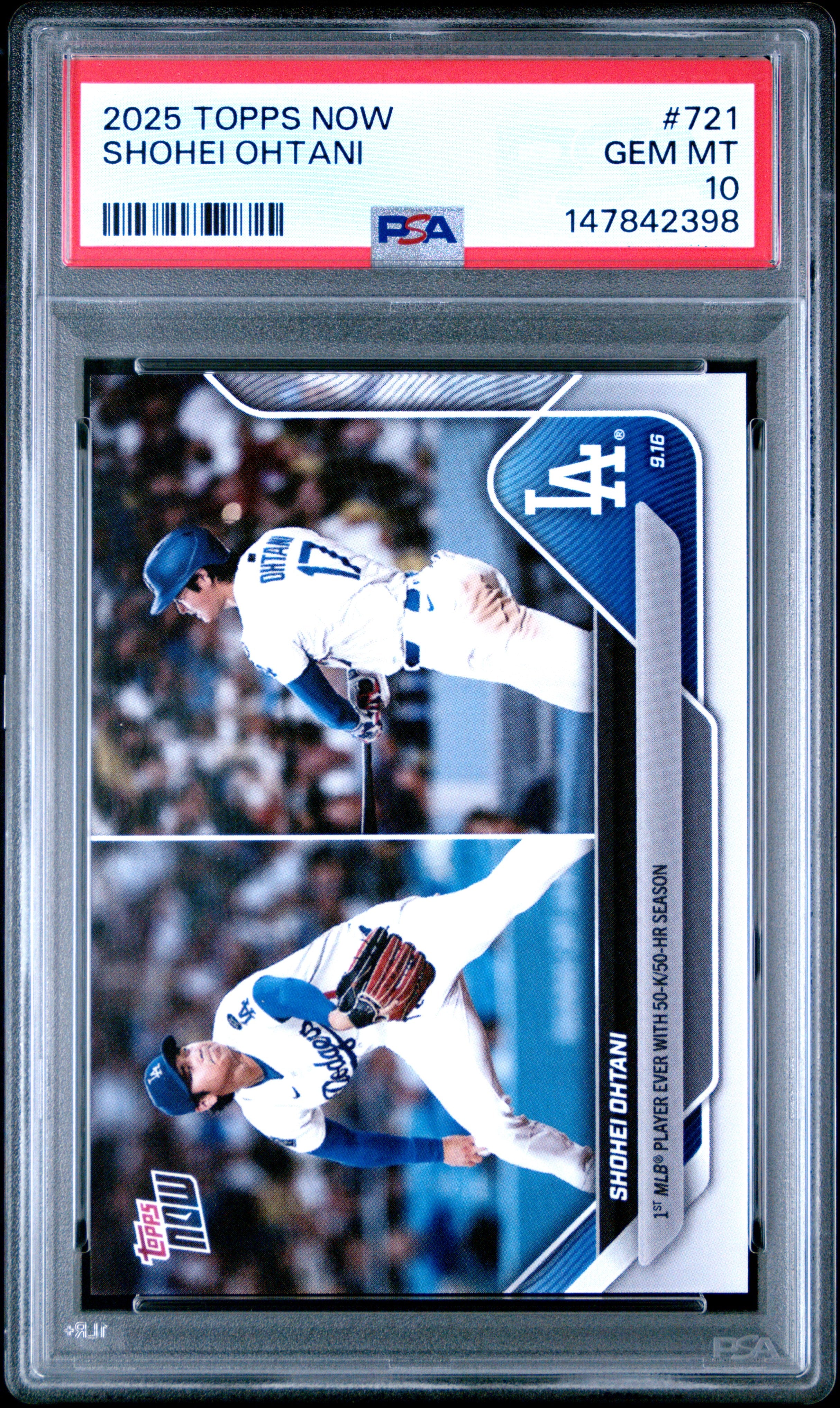 2025 Topps Shohei Ohtani 721 Topps Now PSA 10