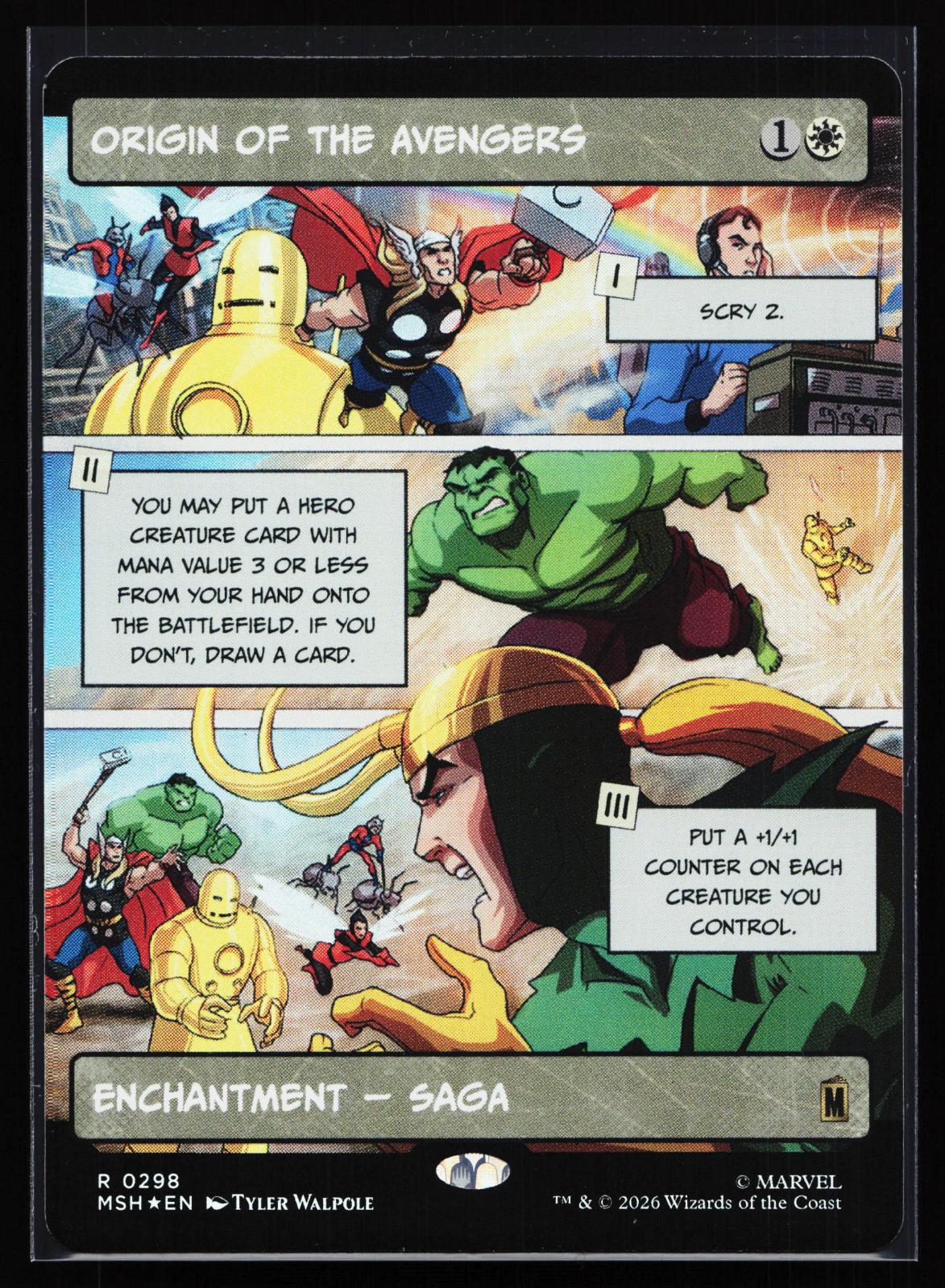 Marvel Super Heroes 298 Origin of the Avengers (Borderless) Rare
