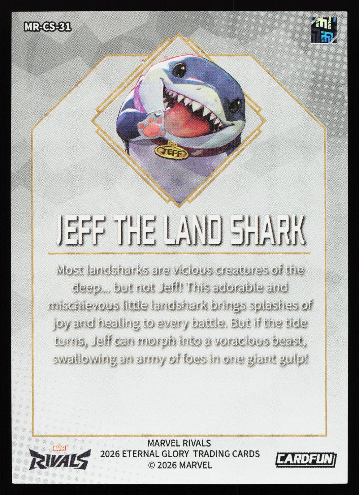 Cardfun Marvel Rivals - MR-CS-31 Jeff the Land Shark back